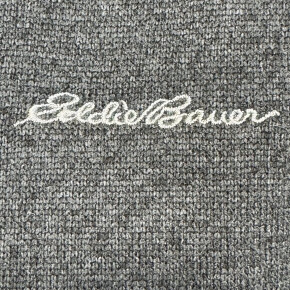 Eddie Bauer Radiator Sweater Mens XXL Grey 1/4 Zip Long Sleeve Fleece Pullover - Picture 3 of 9